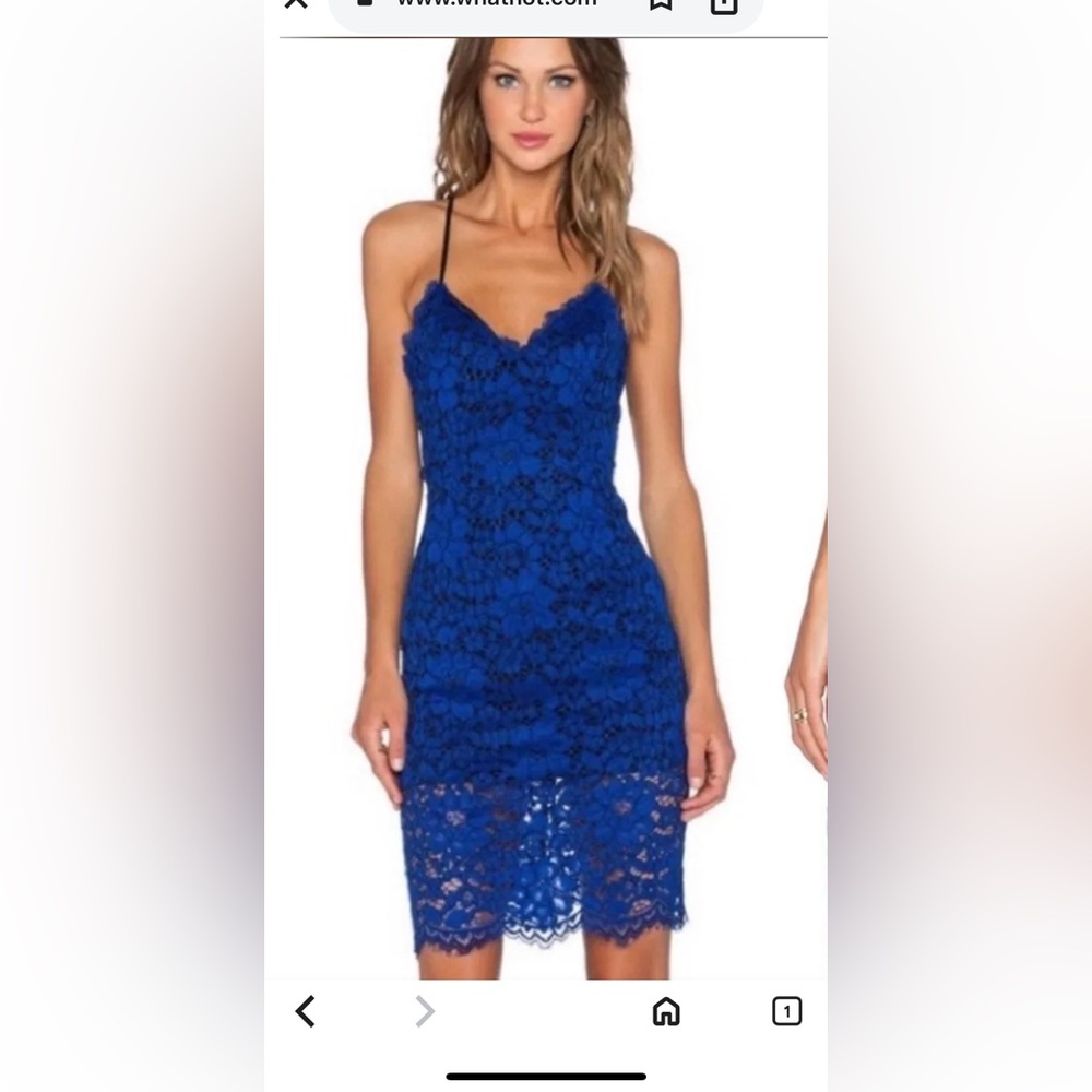 NBD Cobalt Blue Lace Dress.